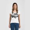 Ladies Slim Fit V Neck Poly-Rich Tee Thumbnail