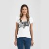 Ladies Slim Fit V Neck Poly-Rich Tee Thumbnail