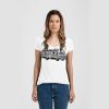 Ladies Slim Fit V Neck Poly-Rich Tee Thumbnail