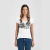 Ladies Slim Fit V Neck Poly-Rich Tee Thumbnail