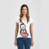 Ladies Slim Fit V Neck Poly-Rich Tee Thumbnail