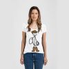 Ladies Slim Fit V Neck Poly-Rich Tee Thumbnail