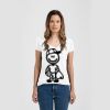 Ladies Slim Fit V Neck Poly-Rich Tee Thumbnail