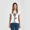 Ladies Slim Fit V Neck Poly-Rich Tee Thumbnail