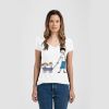 Ladies Slim Fit V Neck Poly-Rich Tee Thumbnail