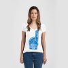 Ladies Slim Fit V Neck Poly-Rich Tee Thumbnail