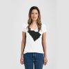 Ladies Slim Fit V Neck Poly-Rich Tee Thumbnail