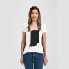 Ladies Slim Fit V Neck Poly-Rich Tee Thumbnail