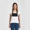Ladies Slim Fit V Neck Poly-Rich Tee Thumbnail
