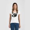 Ladies Slim Fit V Neck Poly-Rich Tee Thumbnail