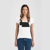 Ladies Slim Fit V Neck Poly-Rich Tee Thumbnail