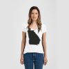 Ladies Slim Fit V Neck Poly-Rich Tee Thumbnail