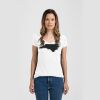 Ladies Slim Fit V Neck Poly-Rich Tee Thumbnail