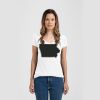 Ladies Slim Fit V Neck Poly-Rich Tee Thumbnail