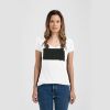 Ladies Slim Fit V Neck Poly-Rich Tee Thumbnail
