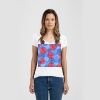 Ladies Slim Fit V Neck Poly-Rich Tee Thumbnail