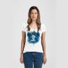 Ladies Slim Fit V Neck Poly-Rich Tee Thumbnail