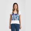 Ladies Slim Fit V Neck Poly-Rich Tee Thumbnail