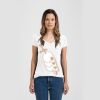 Ladies Slim Fit V Neck Poly-Rich Tee Thumbnail