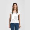 Ladies Slim Fit V Neck Poly-Rich Tee Thumbnail