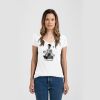 Ladies Slim Fit V Neck Poly-Rich Tee Thumbnail