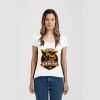 Ladies Slim Fit V Neck Poly-Rich Tee Thumbnail