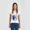 Ladies Slim Fit V Neck Poly-Rich Tee Thumbnail
