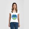 Ladies Slim Fit V Neck Poly-Rich Tee Thumbnail