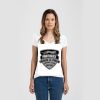 Ladies Slim Fit V Neck Poly-Rich Tee Thumbnail