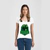 Ladies Slim Fit V Neck Poly-Rich Tee Thumbnail