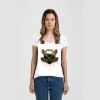 Ladies Slim Fit V Neck Poly-Rich Tee Thumbnail