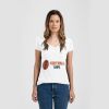 Ladies Slim Fit V Neck Poly-Rich Tee Thumbnail