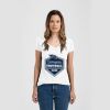 Ladies Slim Fit V Neck Poly-Rich Tee Thumbnail