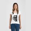 Ladies Slim Fit V Neck Poly-Rich Tee Thumbnail