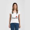 Ladies Slim Fit V Neck Poly-Rich Tee Thumbnail