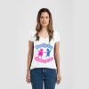 Ladies Slim Fit V Neck Poly-Rich Tee Thumbnail