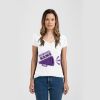 Ladies Slim Fit V Neck Poly-Rich Tee Thumbnail
