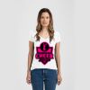 Ladies Slim Fit V Neck Poly-Rich Tee Thumbnail