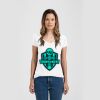 Ladies Slim Fit V Neck Poly-Rich Tee Thumbnail