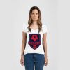 Ladies Slim Fit V Neck Poly-Rich Tee Thumbnail