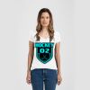 Ladies Slim Fit V Neck Poly-Rich Tee Thumbnail