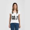 Ladies Slim Fit V Neck Poly-Rich Tee Thumbnail