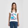Ladies Slim Fit V Neck Poly-Rich Tee Thumbnail