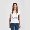 Ladies Slim Fit V Neck Poly-Rich Tee Thumbnail