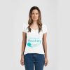 Ladies Slim Fit V Neck Poly-Rich Tee Thumbnail