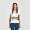Ladies Slim Fit V Neck Poly-Rich Tee Thumbnail