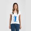 Ladies Slim Fit V Neck Poly-Rich Tee Thumbnail