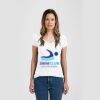 Ladies Slim Fit V Neck Poly-Rich Tee Thumbnail