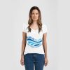 Ladies Slim Fit V Neck Poly-Rich Tee Thumbnail