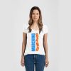 Ladies Slim Fit V Neck Poly-Rich Tee Thumbnail